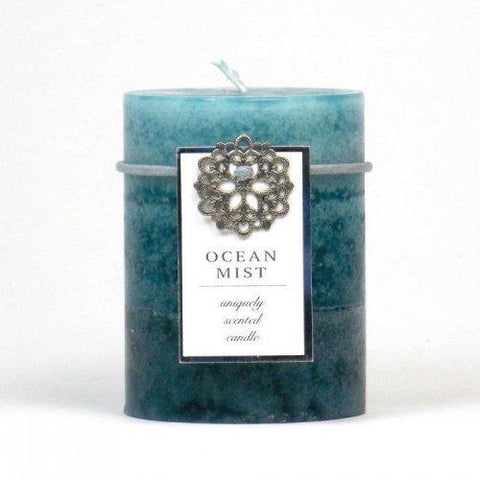 Ocean Mist Pillar Candle 3x4 (pack of 1 EA)