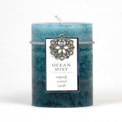 Ocean Mist Pillar Candle 3x4 (pack of 1 EA)