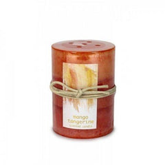 Tangerine Mango Pillar Candle 3x4 (pack of 1 EA)
