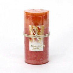 Tangerine Mango Pillar Candle 3x6 (pack of 1 EA)