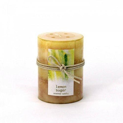Lemon Sugar Pillar Candle 3x4 (pack of 1 EA)