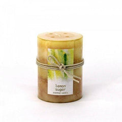 Lemon Sugar Pillar Candle 3x4 (pack of 1 EA)