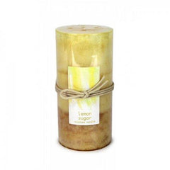 Lemon Sugar Pillar Candle 3x6 (pack of 1 EA)