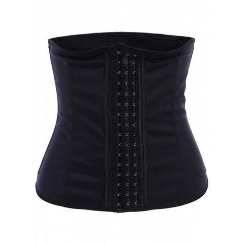 Stylish Strapless Button Design Spliced Color Block Women's Corset - Black S
