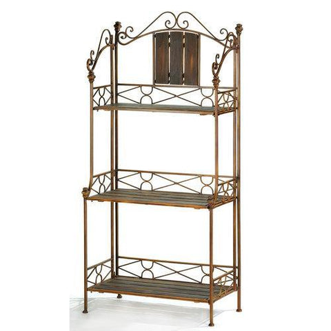 Rustic Bakers Rack Shelf