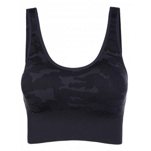 Camouflage Print Sport Bra - Gray L