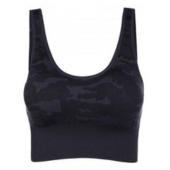 Camouflage Print Sport Bra - Gray L