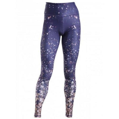 Chic Women's Galaxy Print Skinny Leggings - Purplish Blue M