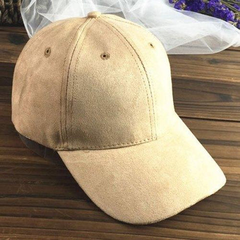 Chic Letter A Embroidery Side Suede Baseball Cap For Women - Light Khaki