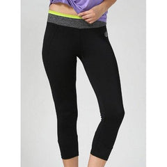 Stylish Stretchy Slimming Capri Pants For Women - Black M