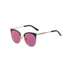 Stylish Mirrored Cat Eye Sunglasses - Purple