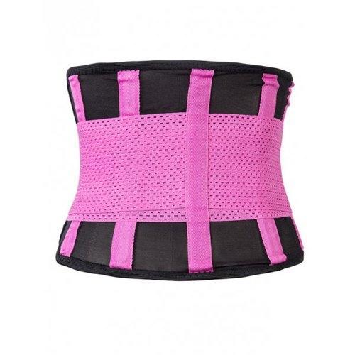Breathable Patch Design Corset - Purple L