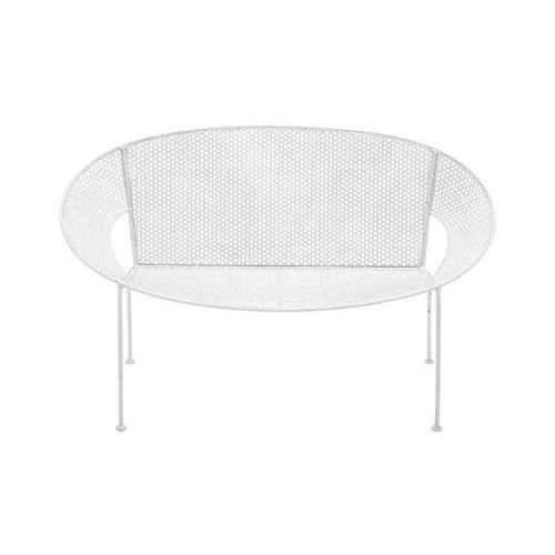 The Heavenly Metal White Garden Bench