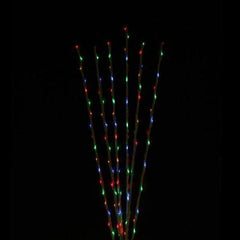 Set of 6 Enchanted Garden LED Multi-Color Lighted Branch Spray Driveway Pathway Markers - 6'