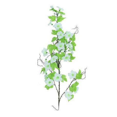 36" Decorative White Petunia Flower Spring Artificial Teardrop Swag Floral Arrangement