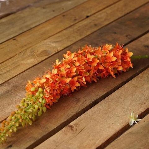 44" Orange and Green Artificial Foxtail Decorative Floral Crafting Stem