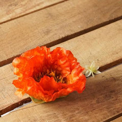 34" Orange Artificial Poppy Flower Decorative Floral Crafting Stem
