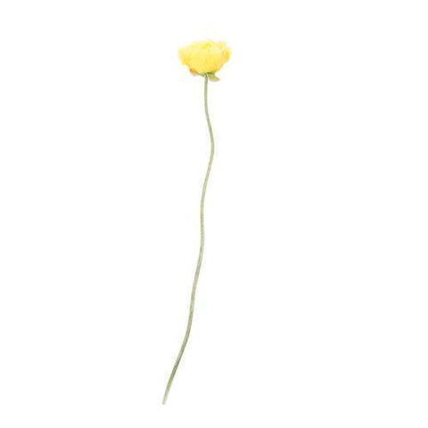 34" Yellow Artificial Poppy Flower Decorative Floral Crafting Stem