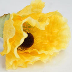 34" Yellow Artificial Poppy Flower Decorative Floral Crafting Stem