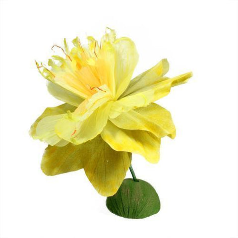 30" Yellow  Green and Orange Decorative Spring Floral Artificial Craft Stem