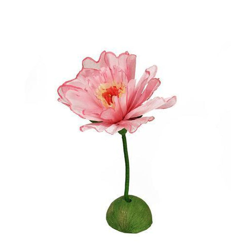 24" Pink and Green Decorative Spring Floral Artificial Craft Stem