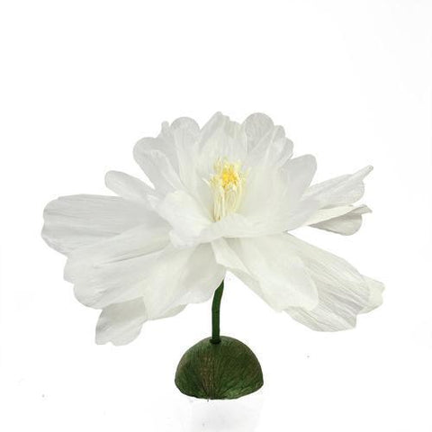 22" White  Green and Yellow Decorative Spring Floral Artificial Craft Stem