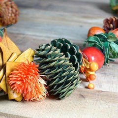 5' Autumn Harvest Pine Cones and Apples Artificial Garland Decoration