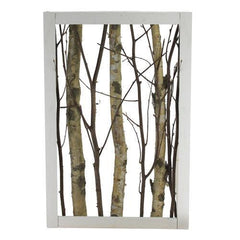 22.5" Mixed Branches in White Wood Frame Table Top Decoration