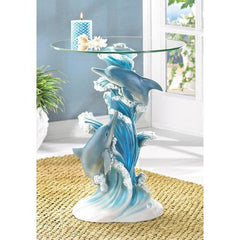 Playful Dolphins Accent Table