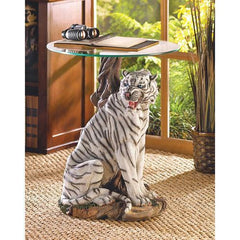 White Tiger Accent Table