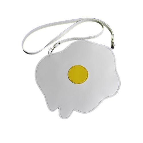 White Cute Poached Egg Body Bag
