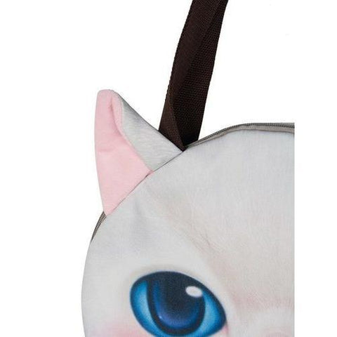 White Big Blue Eyes Persian Cat Shoulder Bag