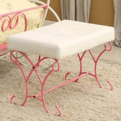 Enchant Transitional Bench, White And Pink