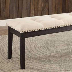 Dodson I Contemporary Bench, Black And Ivory