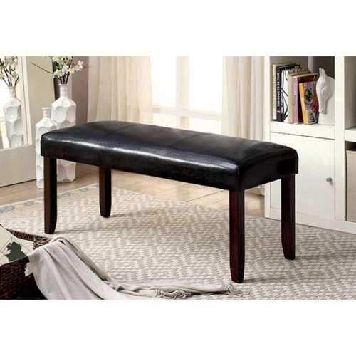 Brent Transitional Bench, Espresso & Dark Cherry