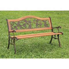 Alba Transitional Park Bench, Antique Oak