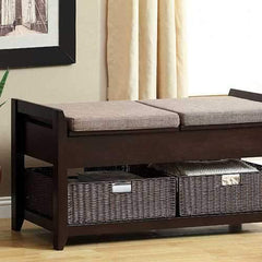 Muri Contemporary Style Bench In Espresso Finish