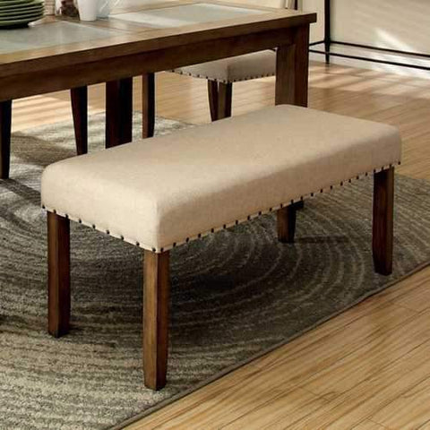 Melston I Transitional Style Bench, Natural Tone