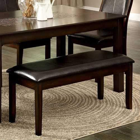 Townsend I Transitional Style Bench , Brown Cherry