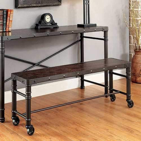 Gilby I Industrial Design Bench , Walnut