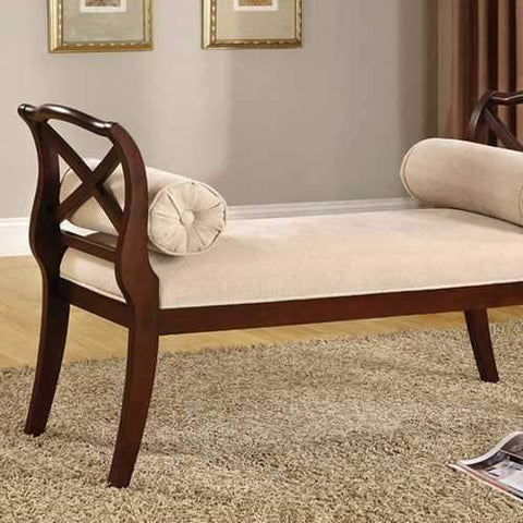 Philipsberg Contemporary Style Bench , Dark Cherry