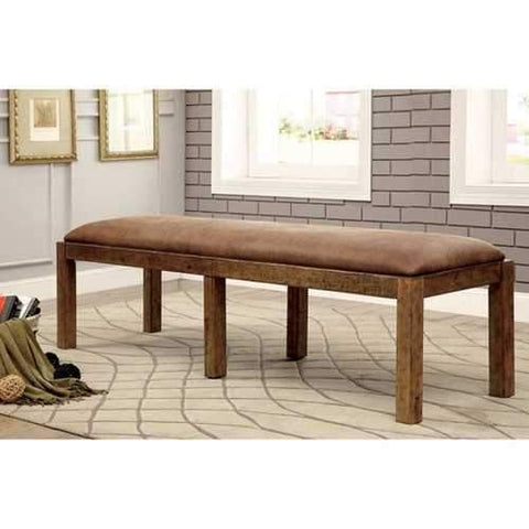 Gianna Transitional Bench, Rustic Pine