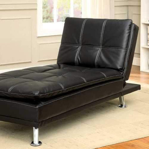 Hauser II Contemporary Chaise, Black
