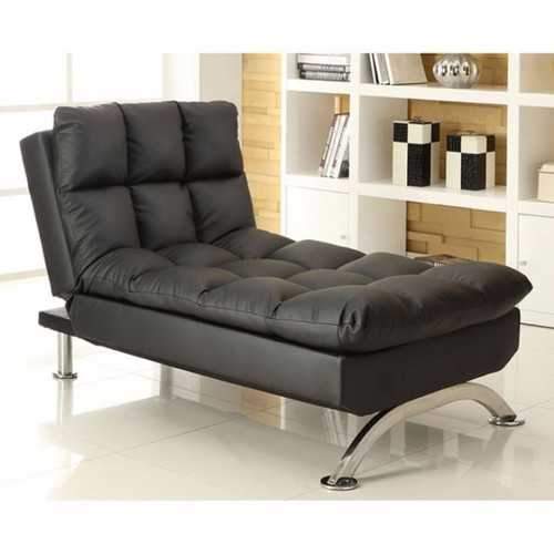 Aristo Contemporary Chaise, Black