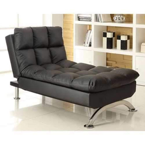 Aristo Contemporary Chaise, Black