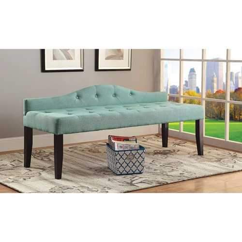 Alipaz Contemporary Large Bench, Blue Finish