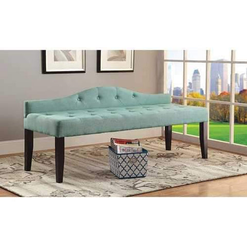 Alipaz Contemporary Large Bench, Blue Finish