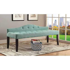 Alipaz Contemporary Large Bench, Blue Finish