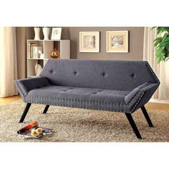 Hilda Contemporary Bench, Gray Finish
