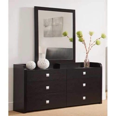 A beautiful Dresser With Six Drawers, Dark Brown.
